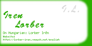 iren lorber business card
